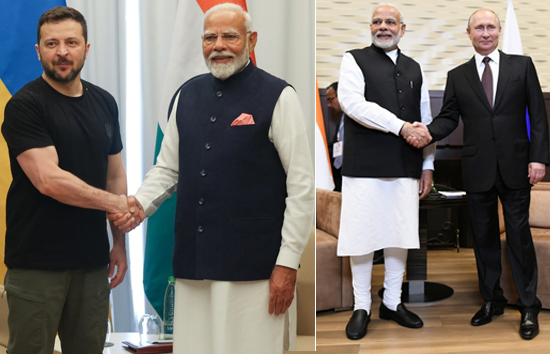 पीएम मोदी ने जेलेंस्की से मिलाया हाथ, बोले-पुतिन से दोस्ती रहेगी पक्की