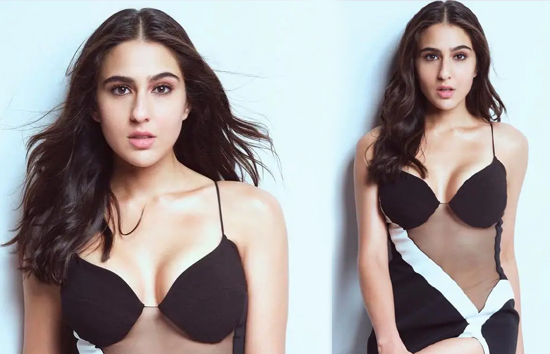 सारा अली खान की थाई-हाई स्लिट ड्रेस ने खींचा लोगों का ध्यान, तस्वीरें वायरल  