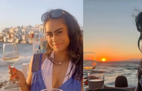 अभिनेता अजय देवगन की बेटी न्यासा ने शेयर की सनसेट डिनर के साथ वाली तस्वीर