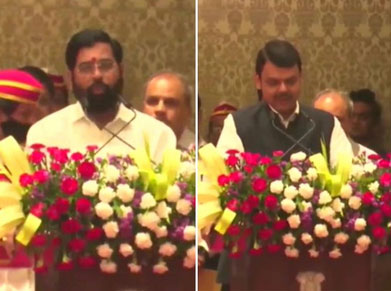 महाराष्ट्र की कमान संभालेंगे एकनाथ शिंदे, मुख्यमंत्रीपद की ली शपथ 