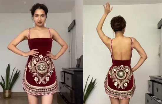  पुराने सोफा कवर से महिला बनाई खूबसूरत ड्रेस, वीडियो वायरल, यूजर ने किये कमेंट 