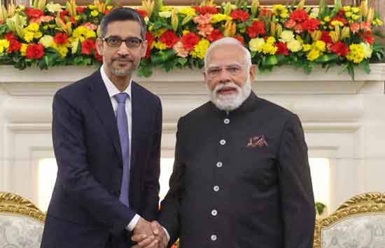 इंडिया AI इम्पैक्ट समिट 2026 : सुंदर पिचाई ने की पीएम मोदी से मुलाकात,भारत में एआई को लेकर की चर्चा 