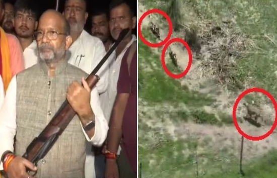 बहराइच : भेड़ियों के आतंक से लोगों को बचाने के लिए खुद रात के अंधेरे में राइफल लेकर निकले विधायक  