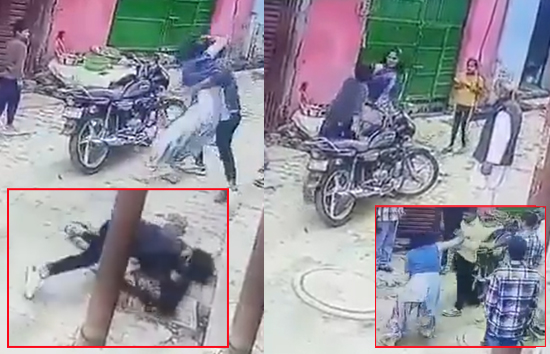 यूपी : महिला सिपाही से सरेराह मारपीट...जमीन पर पटका, पेट मारी लात, वीडियो वायरल 