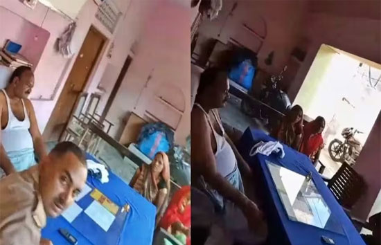 यूपी : बनियान-गमछा पहनकर महिलाओं की फरियाद सुन रहे थे दारोगा, वीडियो वायरल, SP ने की कार्रवाई 