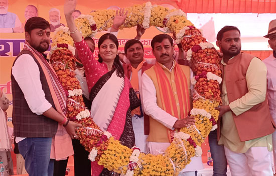 हरदोई : मल्लावां में अनुप्रिया पटेल ने भाजपा प्रत्याशी को जिताने की अपील की 