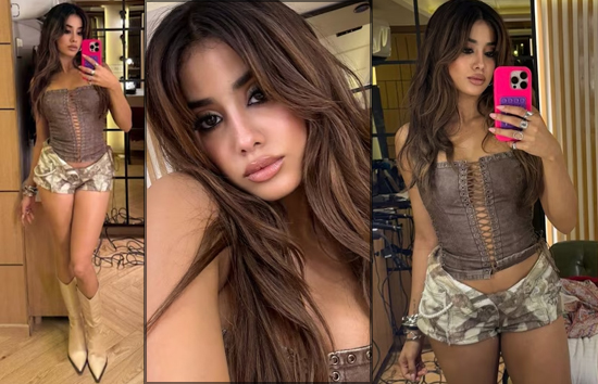 काउगर्ल लुक में जाह्नवी कपूर ढहाया कहर...फैंस के देखकर उड़े होश 