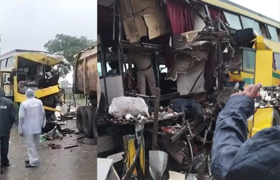 रायपुर : पीएम मोदी की सभा में शामिल होने जा रहे बीजेपी कार्यकर्ताओं से भरी बस ट्रेलर से टकराई, तीन की मौत 