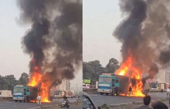 पुणे में भीषण सड़क हादसा, ट्रक ने छह वाहनों को मारी टक्कर, 8 की जिंदा जलकर मौत