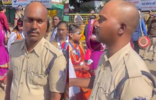 शराब के नशे में था मुख्यमंत्री की सुरक्षा में तैनात सिपाही, वीडियो वायरल 