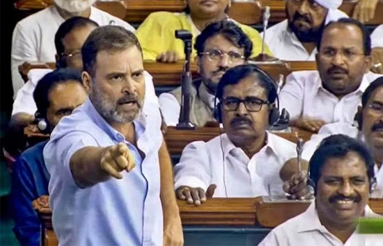 अविश्वास प्रस्ताव पर चर्चा के दौरान राहुल गांधी ने  बोला मोदी सरकार पर हमला, कहा मणिपुर में आपने भारत माता की हत्या की है