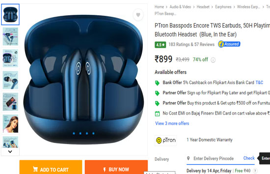 पीट्रॉन ने लांच किए नए बासपॉड्स एनकोर नॉइज़ कैंसलिंग कॉलिंग ईयरबड्स, मात्र ₹899 में