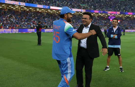 ICC प्रेसिडेंट की ना...ना के बाद भी नहीं माने रोहित शर्मा, जय शाह को भी डांस करा डाला 