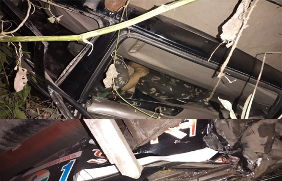 उन्नाव : पीआरवी वाहन पर पलटा टैंकर, दो महिला सिपाही समेत 3 की मौत 