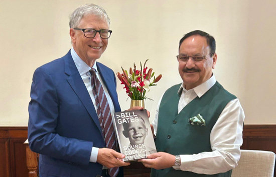 अचानक संसद भवन पहुंचे बिल गेट्स, जेपी नड्डा से की मुलाकात, किसी मुद्दे पर चर्चा की जानकारी नहीं 