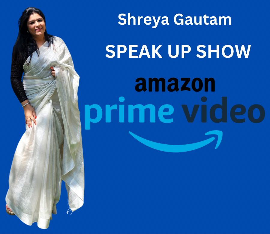 Shreya Gautam part of chat show Speak Up for Amazon Prime by award winning film director Vipin Agnihotri 