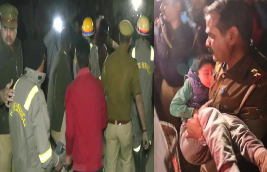 लखनऊ : हजरतगंज के वजीर हसन रोड पर भरभराकर गिरी बिल्डिंग, तीन की मौत, रेस्क्यू जारी  