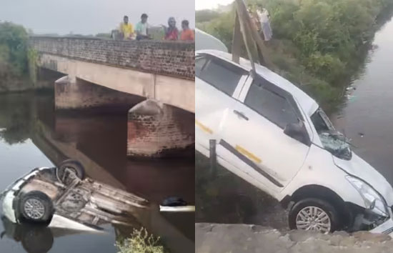 यूपी : नहर में गिरी तेज रफ्तार कार, एक ही परिवार के 5 लोगों की मौत 