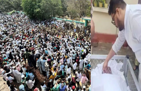 कालीबाग कब्रिस्तान में सुपुर्द-ए-खाक हुआ मुख्तार अंसारी, उमर अंसारी ने आखिरी रस्म की अदा