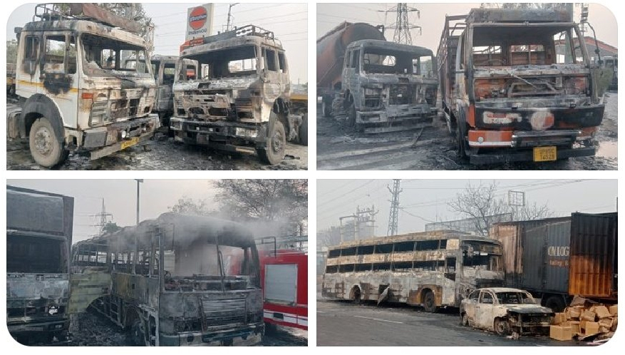 जयपुर : LPG और CNG ट्रक में जोरदार टक्कर, 5 जिंदा समेत 7 लोग मरे, 41 घायल 