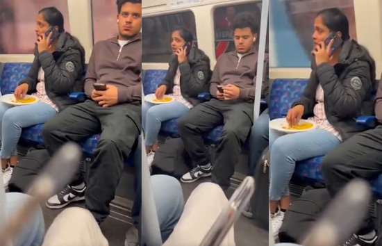 मेट्रो में हाथ से दाल-चावल खाती दिखी महिला का वीडियो वायरल, सोशल मीडिया पर लोग देने लगे ज्ञान 