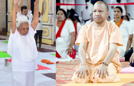 अंतर्राष्ट्रीय योग दिवस : राज्यपाल आनंदीबेन पटेल और सीएम योगी समेत कई मंत्रियों न किया  योगा 