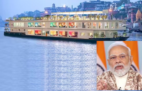 पीएम मोदी ने दुनिया के सबसे लंबे रिवर क्रूज-एमवी गंगा विलास को दिखाई हरी झंडी