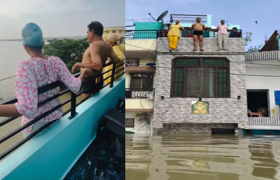 यूपी : अब दरोगा जी ने दो बेटियों के साथ छत से गंगा जी में लगाई छलांग, वीडियो वायरल 