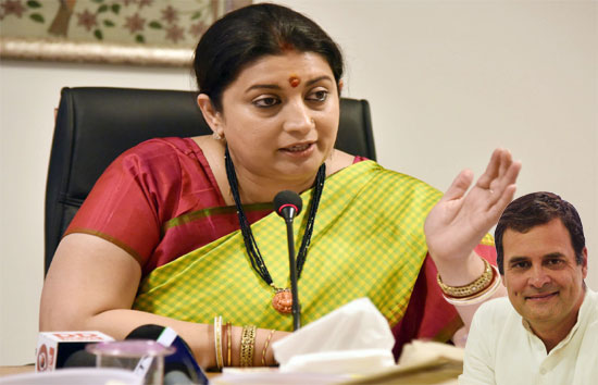 स्मृति ईरानी ने साधा कांग्रेस और राहुल गांधी पर निशाना, कहा-सनातन व हिंदुत्व को कमजोर करने का किया काम 