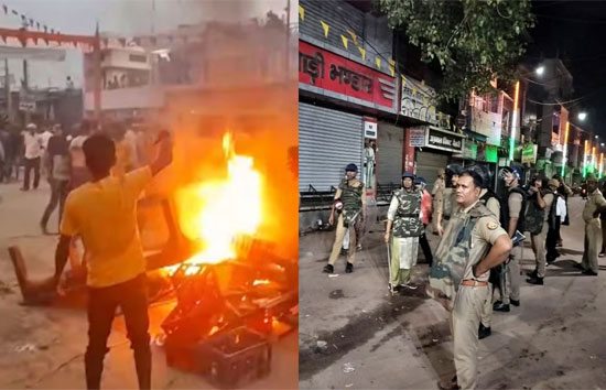 बहराइच में दुर्गा प्रतिमा विसर्जन के दौरान हुई हिंसा मामले में थाना इंचार्ज और चौकी इंचार्ज सस्पेंड