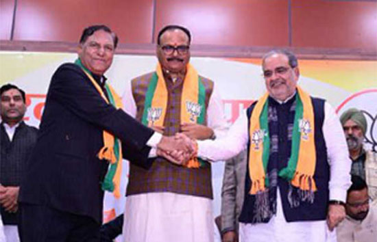 बनवारी लाल कंछल भाजपा में शामिल, प्रदेश अध्यक्ष भूपेंद्र चौधरी और उप मुख्यमंत्री ब्रजेश ग्रहण कराई सदस्यता 