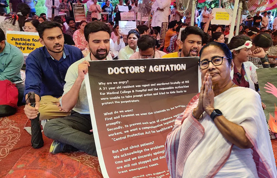 ममता बनर्जी की तानाशाही, प्रदर्शन कर रहे आरजी कर अस्पताल से 42 डॉक्टरों का किया तबादला, बीजेपी ने घेरा 