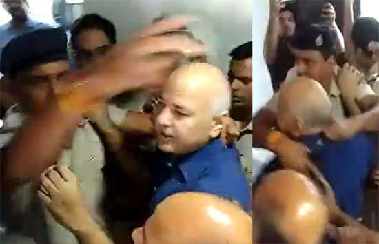 मनीष सिसोदिया को पेशी के लिए गर्दन पकड़कर ले गई पुलिस, वीडियो वायरल, केजरीवाल ने पूछा-क्या ऊपर से है आदेश?