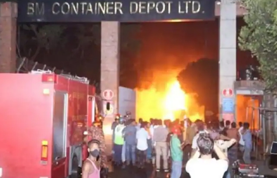 बांग्लादेश : निजी कंटेनर डिपो भीषण आग, 18 की गई जान,, सैकड़ों घायल