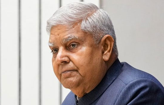 जगदीप धनखड़ का उपराष्ट्रपति पद से इस्तीफा, स्वास्थ्य संबंधी कारणों का दिया हवाला 