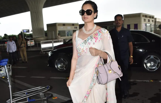 अभिनेत्री कंगना रनौत ने पहनी छह सौ रुपये की साड़ी, इंस्टा स्टोरी पर शेयर किया वीडियो 