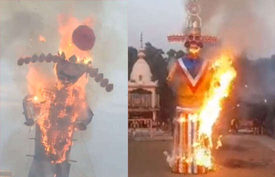असत्य पर सत्य की जीत, बिहार से लेकर पंजाब तक धूं-धूंकर जला रावण, यूपी में बारिश ने डाला खलल   